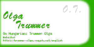 olga trummer business card